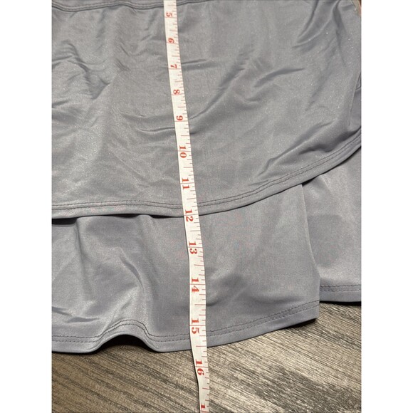 Lucky in Love Instinct Spark Tennis Skirt Skort Size Large 12 Gray Orange Bungee - Picture 9 of 10